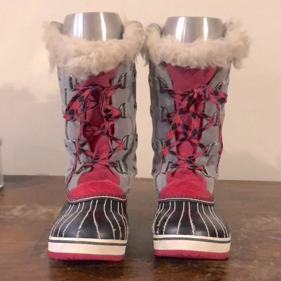 Genuine Sorel Joan of Arctic winter boots- grey suede W sz 6 Very good condition - Picture 1 of 8
